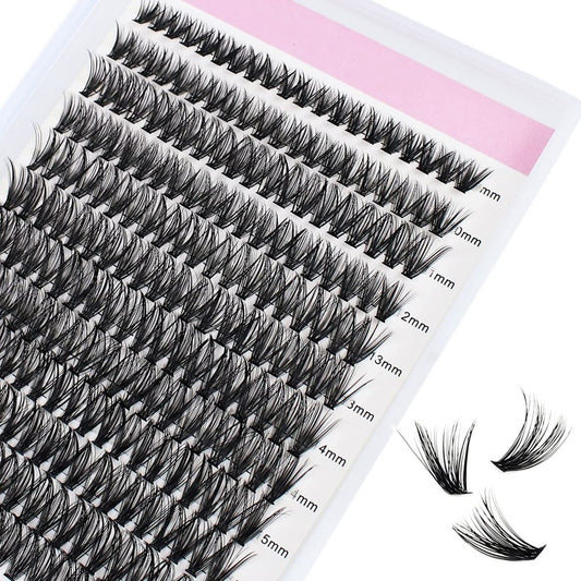 240pcs 40D Eyelash Cluster Extension D Curl Mixed Tray Faux Mink Lashes