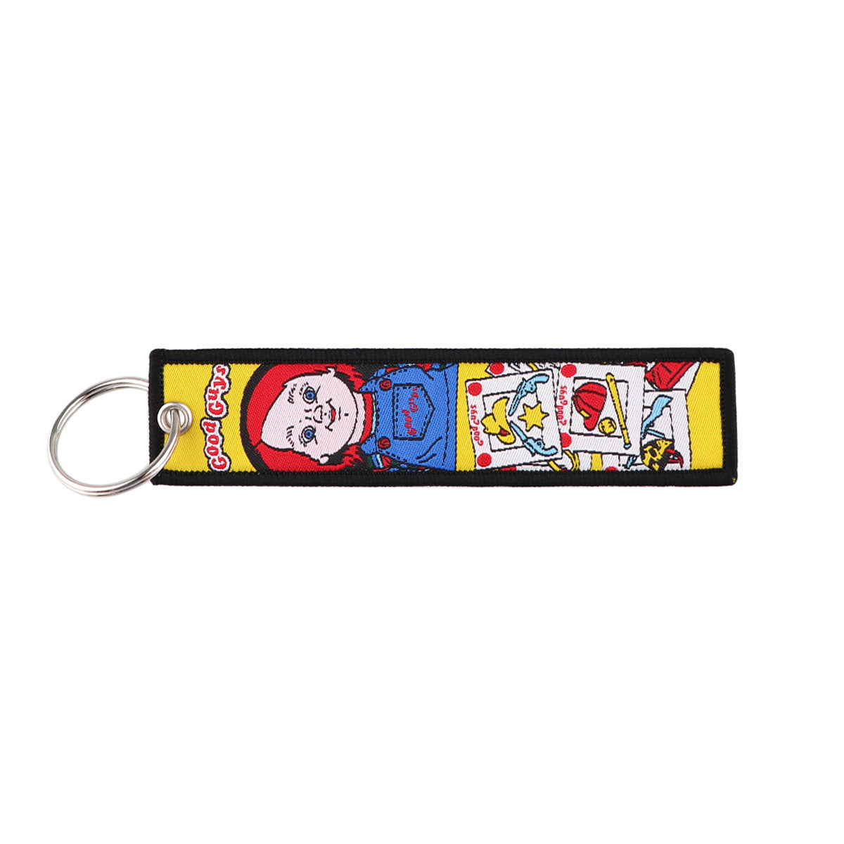 Funny Cartoon Character Embroidery Key Tag For Motorcycles Cars