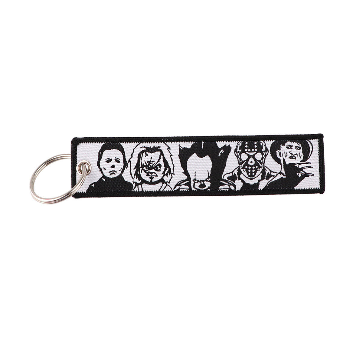 Halloween Embroidery Keys Tag For Motorcycles Backpack Keychain