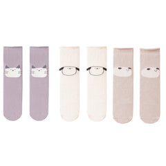 3 Pairs Boys Over Knee Socks Cartoon Pattern Toddlers High Socks
