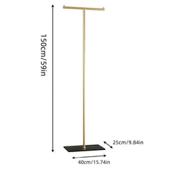 149 Golden Industrial Pipe Coat Rack Stand Rolling Garment Retail Display
