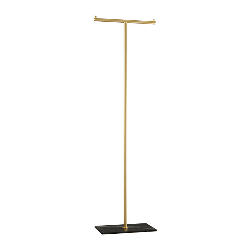 149 Golden Industrial Pipe Coat Rack Stand Rolling Garment Retail Display