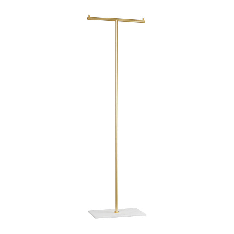 149 Golden Industrial Pipe Coat Rack Stand Rolling Garment Retail Display
