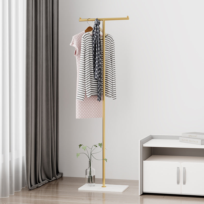 149 Golden Industrial Pipe Coat Rack Stand Rolling Garment Retail Display