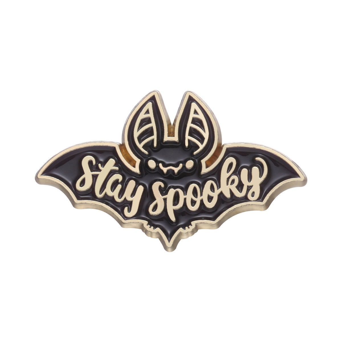 Stay Spooky Bat Enamel Pin Brooch For Girls