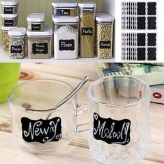 32pcs Chalkboard Blackboard Chalk Board Stickers Craft Kitchen Jar Labels