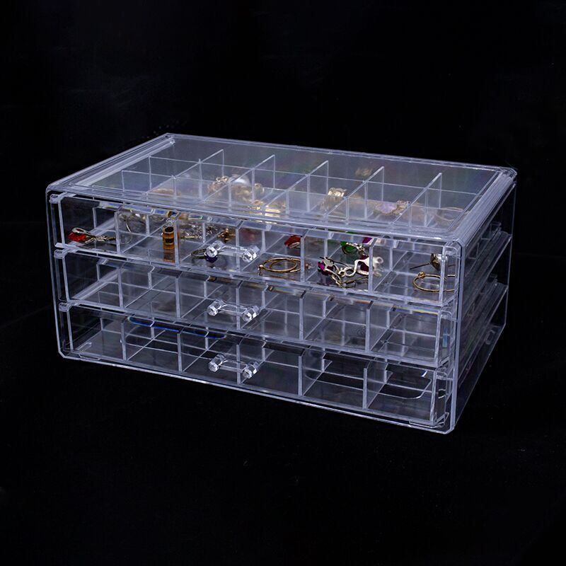 Transparent Jewelry Box Organizer: Large Capacity Divided Storage
