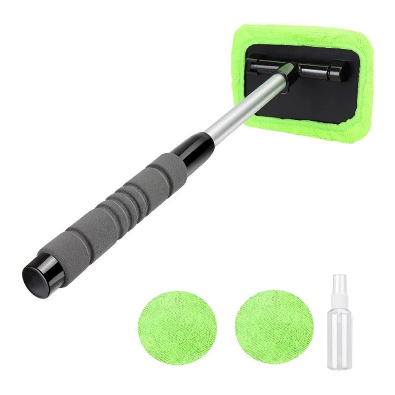 Microfiber Car Window Cleaning Tool Extendable Handle Glass Wiper Kit