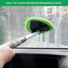 Microfiber Car Window Cleaning Tool Extendable Handle Glass Wiper Kit