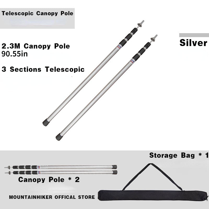 Adjustable Tent Support Rod Aluminum Alloy Tent Pole