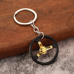 Mini Motorcycle Keychain Steering Wheel Pendant Backpack Ornament