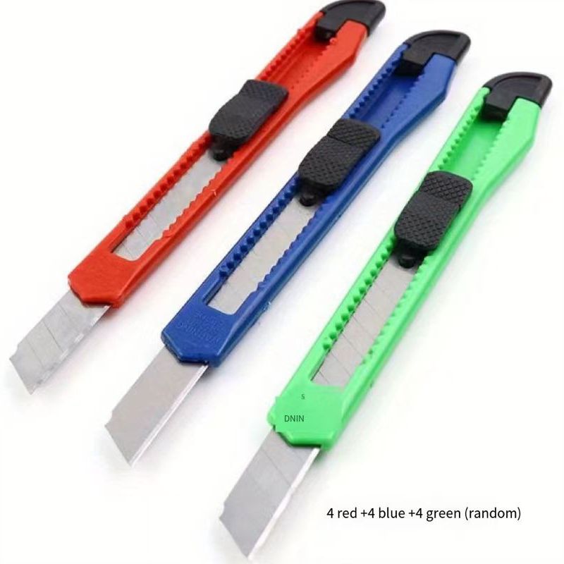 Retractable Box Cutter with Automatic Locking Box Opener