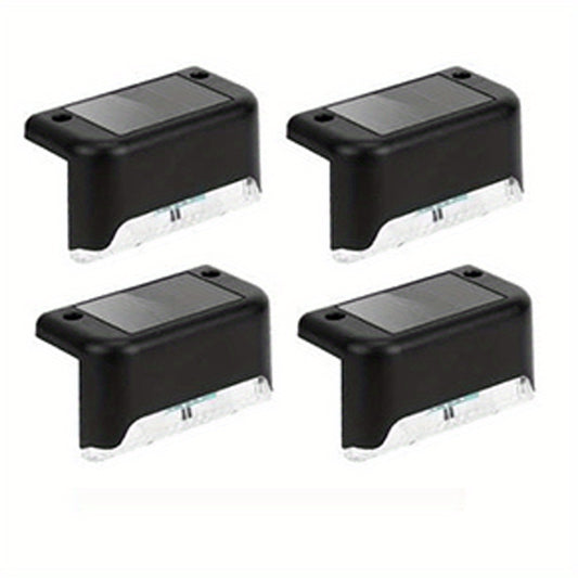 4pcs Solar Stair Light Outdoor Wall Light Waterproof LED Solar Deck Lights