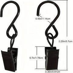 20pcs S Hooks for Curtains 5.71cm Hanging Party Light Clips Hangers