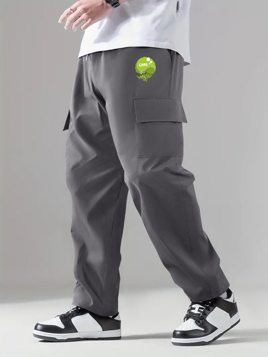 Men's Graphic Print Stretch Cargo Pants for Summer