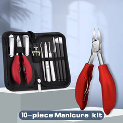 10pcs Pedicure Set Nail Clipper Nail Trimmer For Home And Outdoor
