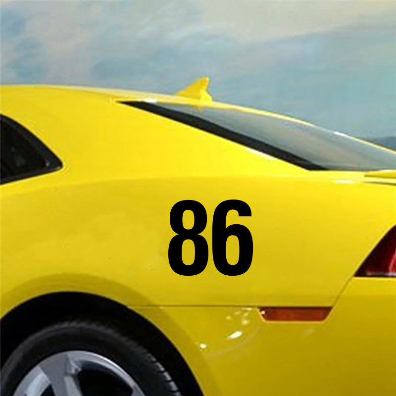 Reflective Number Vinyl Decal Stickers for Car, Zip Code-Mobile Pho