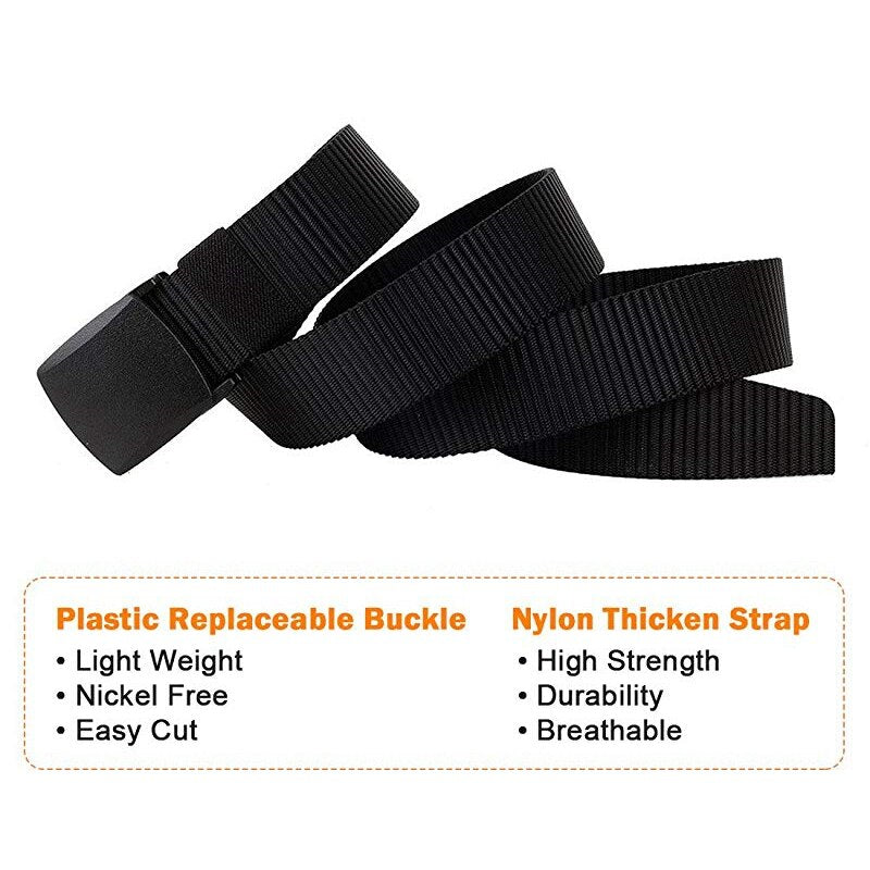 Men's Outdoor Nylon Belt with Automatic Buckle