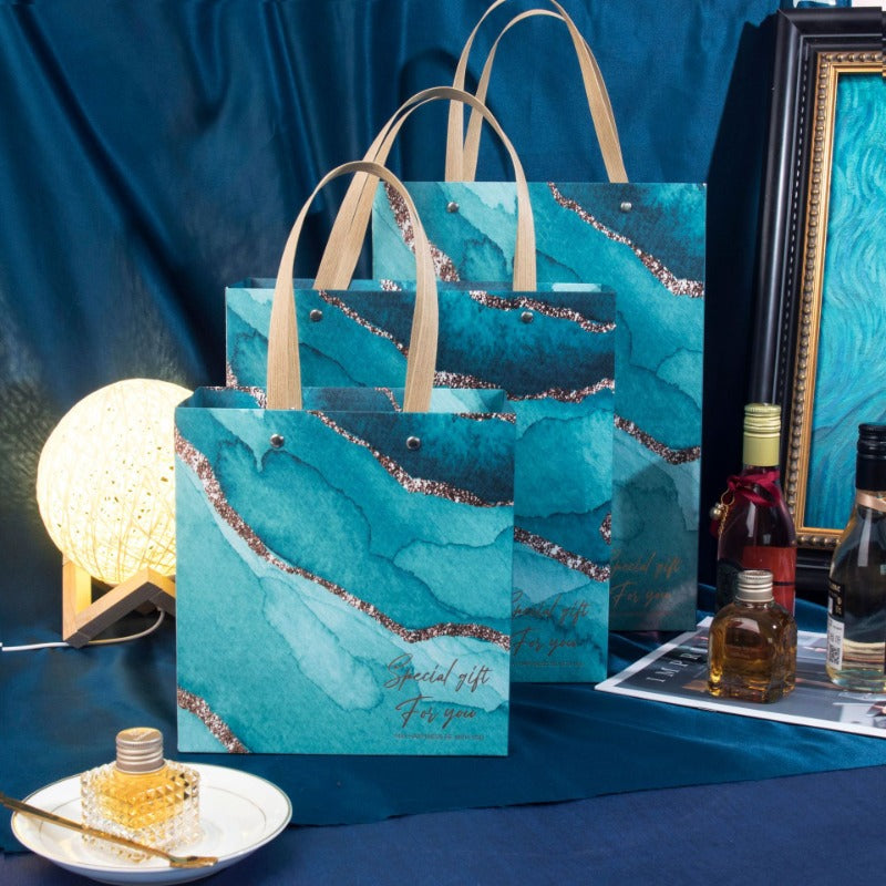 Studded Gift Bag Paper Bag Clothing Shopping Bag Birthday Back Gift Tote Bag
