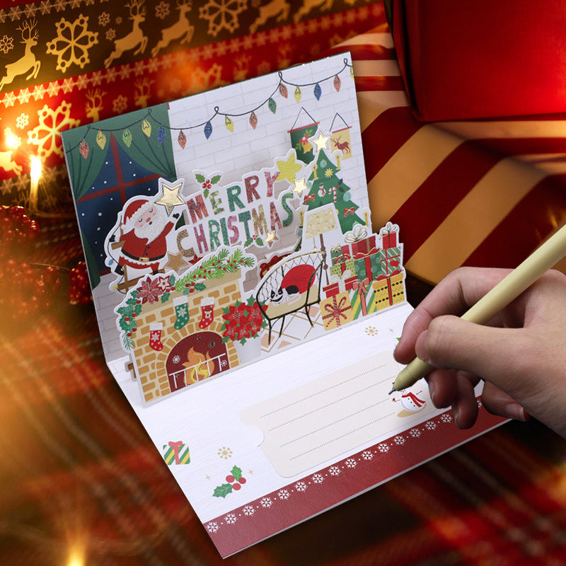3D Christmas Greeting Card - Elegant Foldable Design