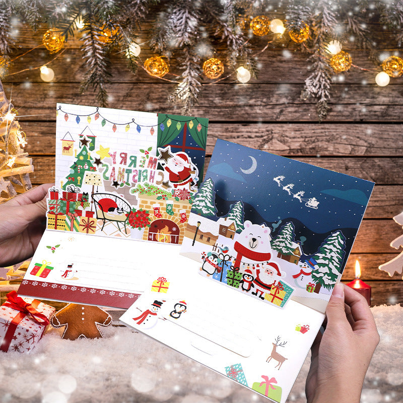 3D Christmas Greeting Card - Elegant Foldable Design