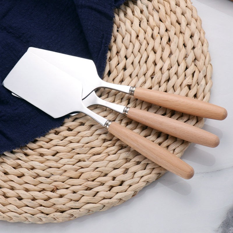Stainless Steel Pancake Steak Shovel with Wooden Handle