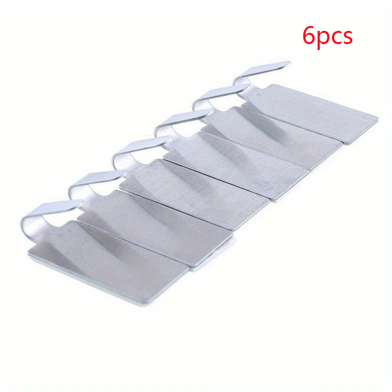 6pcs Adhesive Hooks Stainless Steel Ultra Strong Waterproof Hanger