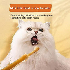 2Pcs Small Dog & Cat Toothbrush Kit Soft Silicone with Storage Box