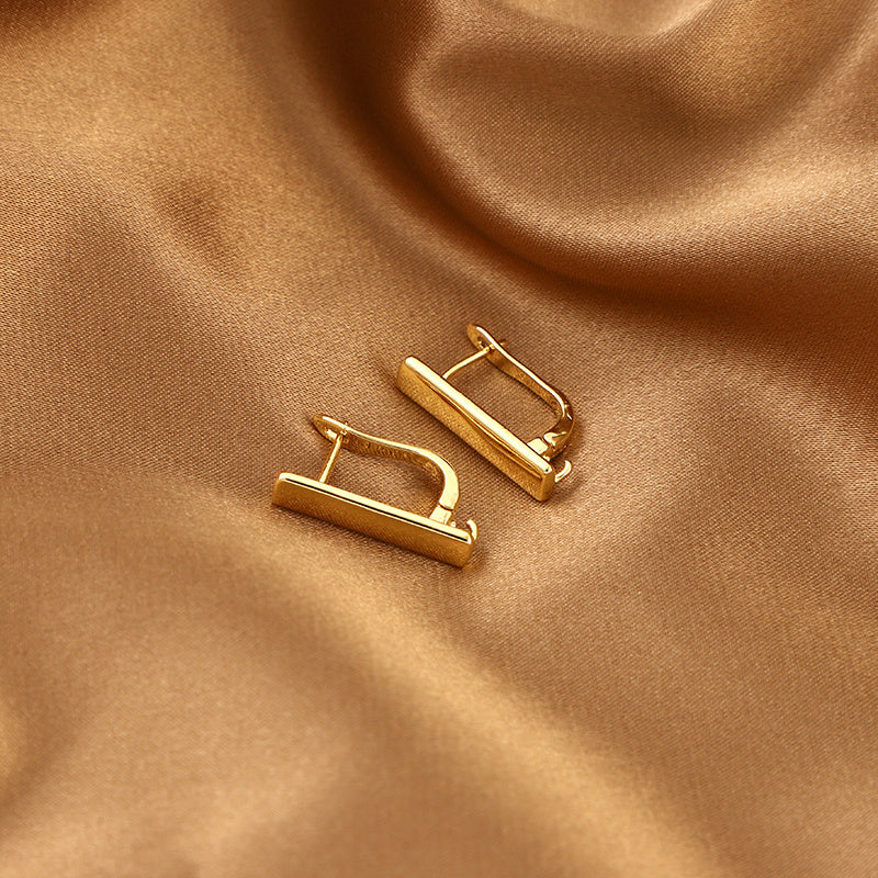 Geometric Glossy Earrings Creative Personality Banquet Party Jewelry