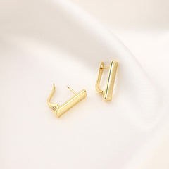 Geometric Glossy Earrings Creative Personality Banquet Party Jewelry