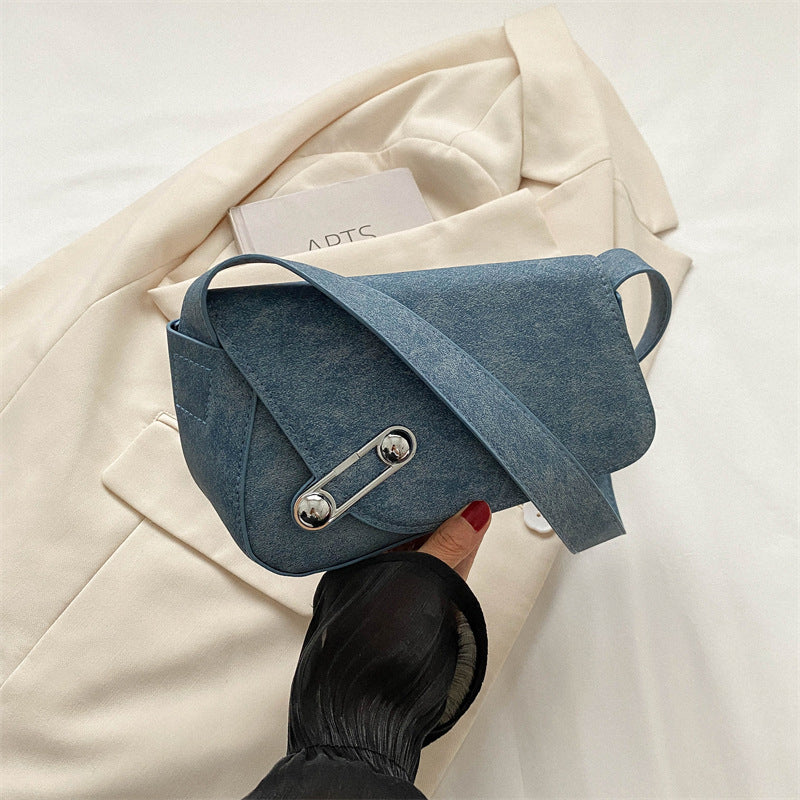 Vintage Flap Shoulder Bag Retro PU Underarm Bag Women's Casual Grunge Handbag