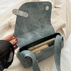 Vintage Flap Shoulder Bag Retro PU Underarm Bag Women's Casual Grunge Handbag