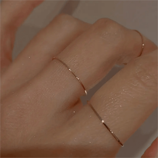 Minimalist Titanium Steel Ring for Girls