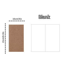 Notebook Journal Refill Inserts Blank Dot Dotted Paper 8.25x4.25 - 1pc/2pcs
