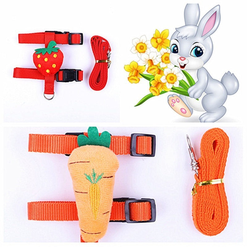 Adjustable Rabbit Harness And Leash Bunny Leash And Harness Set For Walking