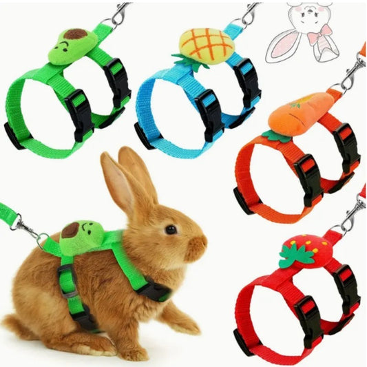 Adjustable Rabbit Harness And Leash Bunny Leash And Harness Set For Walking