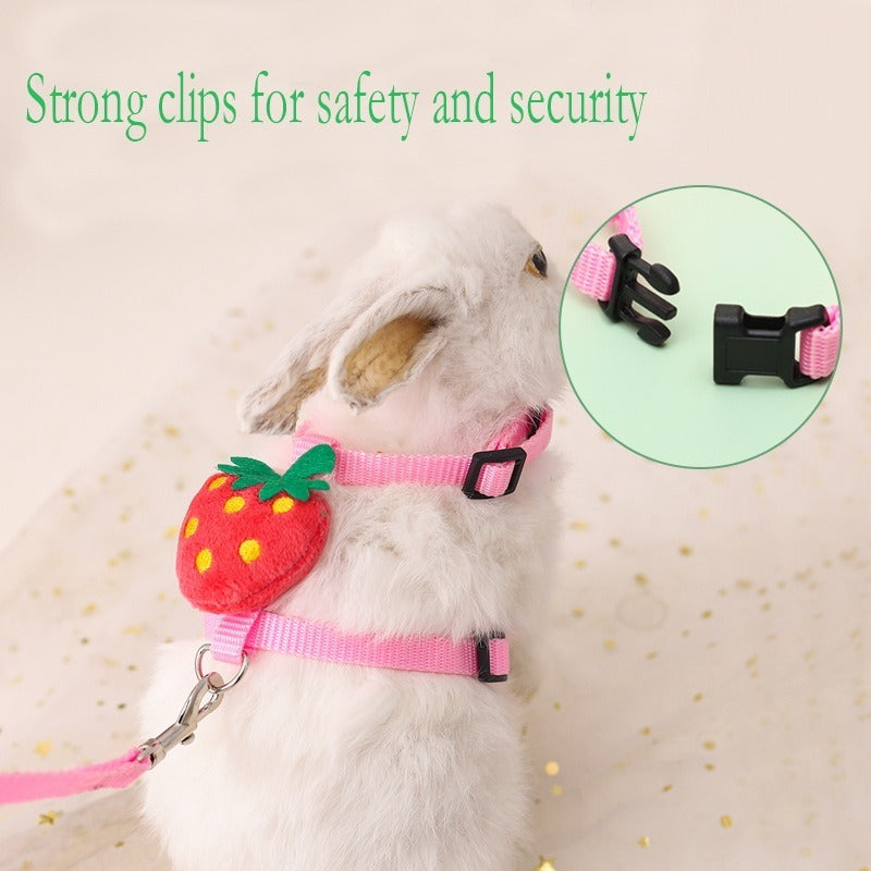 Adjustable Rabbit Harness And Leash Bunny Leash And Harness Set For Walking