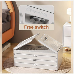 1pc Folding Storage Cabinet With Wheels Multifunctional Foldable Storage Box