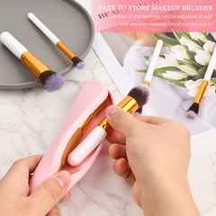 Travel Makeup Brush Holder Portable Cosmetic Bag