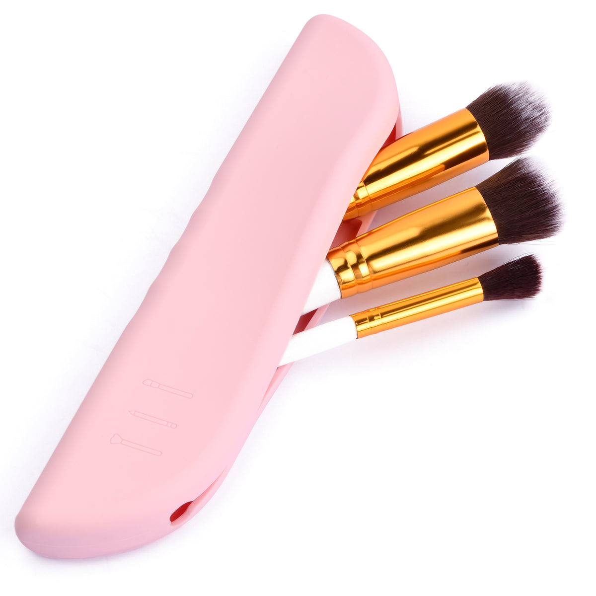 Travel Makeup Brush Holder Portable Cosmetic Bag