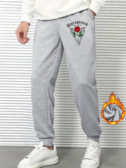 Men's Love & Rose Print Sweatpants Joggers for Fall Winter Outdoor