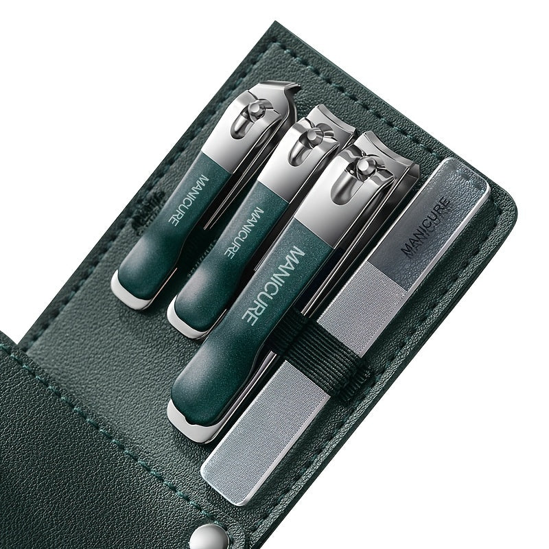 Nail Care Kit Professional Clippers Files & Travel Case for Men & Women