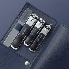 Nail Care Kit Professional Clippers Files & Travel Case for Men & Women