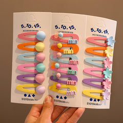 6pcs Heart Flower Bowknot Hair Clips for Girls