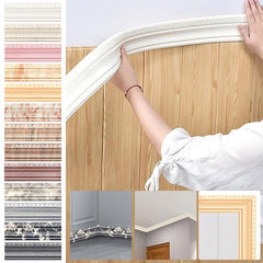 3D Stereo Baseboard Wall Sticker Self Adhesive Trim Line Skirting Border Tiles