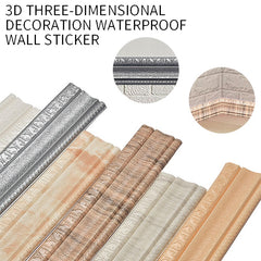 3D Stereo Baseboard Wall Sticker Self Adhesive Trim Line Skirting Border Tiles