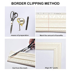 3D Stereo Baseboard Wall Sticker Self Adhesive Trim Line Skirting Border Tiles