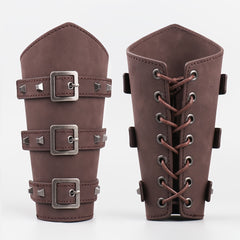 Leather Armguard Medieval With Buckle Arm Protector