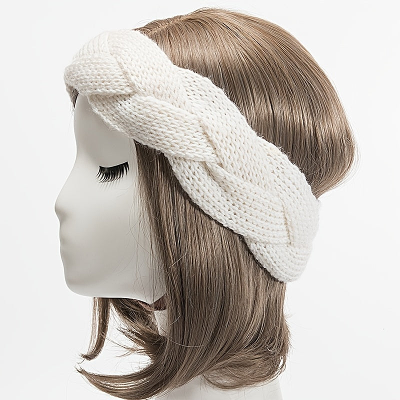 Braided Knit Head Warmer Winter Headband for Girls Kids