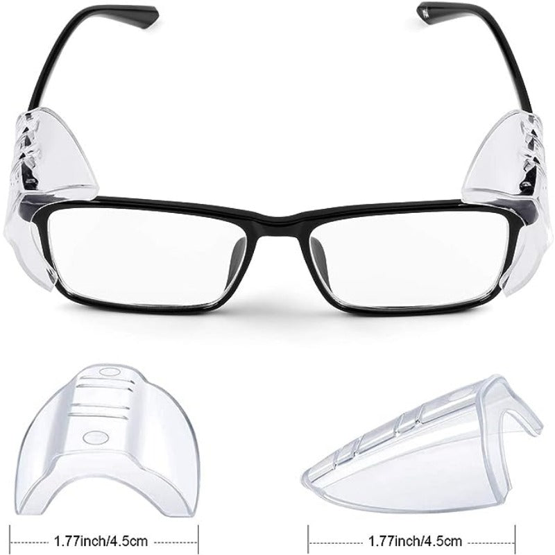 2pcs Safety Glasses Side Shields Slip On Clear Eye Glasses